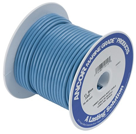 ANCOR TINNED COPPER WIRE 14AWG (2MM²) LIGHT BLUE 100FT