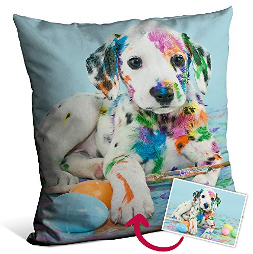 Cojín Personalizado con Foto y Texto con Relleno Incluido. Regalos Originales para Mujer y Hombres. Cojines Personalizados. Almohadas Personalizadas. Personalizar Cojín Sofá y Cama. Cojín 30x30cm