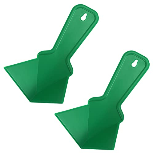 sourcing map Interior Esquina Paleta 4 Pulgadas Yeso Paneles Esquina Herramienta Plástico Esquina Cuchillo, Verde 2uds