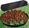 LZQ Rasenkante 5mx18cm Verzinkt Beeteinfassung Beetumrandung Mähkante Metall Palisade, 5 Stücke Schwarz Länge: 100cm - Höhe: 18 cm