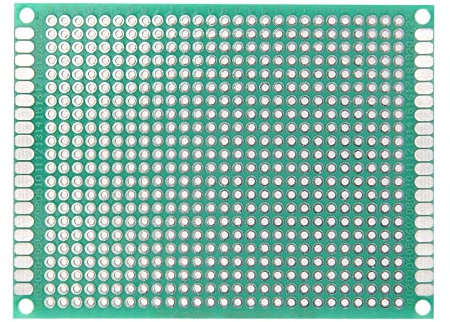 YOKIVE 5 Pcs Single Sided Universal Printed Circuit Boards, FR-4 PCB Tinned Board, Good for DIY Soldering Electronic Projects (Green, 60x80mm)