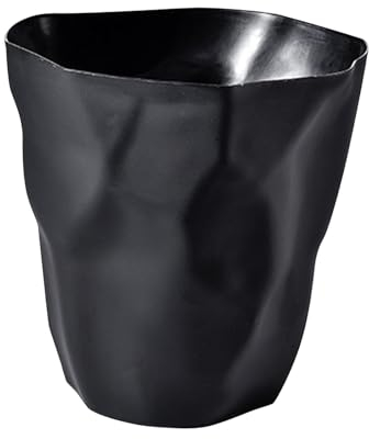 Milageto Mülleimer, Papierkorb, Abfalleimer Creative, Papierkorb Papierkorb, großer Papierkorb Abfalleimer modernes Design für Büro, Haus, Küche, Schlafzimmer, Bad, Schwarz