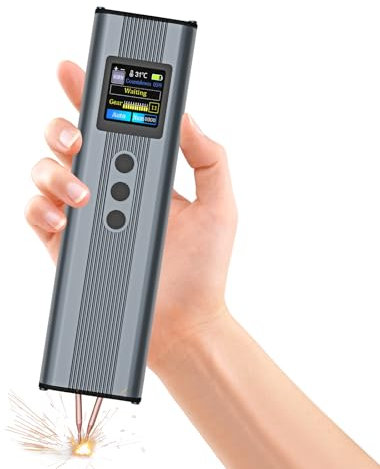 Kethvoz Poste à souder 2 en 1 sans fil portable avec modes automatiques et manuels, 11 roues dentées réglables, protection contre les hautes températures, stylo de soudage mobile avec pour batteries