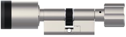 Smarter Türzylinder CYLOX One - schlüsselloses Öffnen mit Smartphone und weiterem Zubehör - Türschloss mit Anbohrschutz - öffnen per Außenknauf - mit Innenknauf - Länge 45-55/30-40