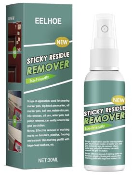 Allisway Ettikettenlöserspray, Etiketten Entferner, Sekundenkleber Entferner, mit Doppelseitigem Schaber, Klebereste Entferner Auto/Fensterrahmen/Etikettenentferner und Kleberlöser - 100ml