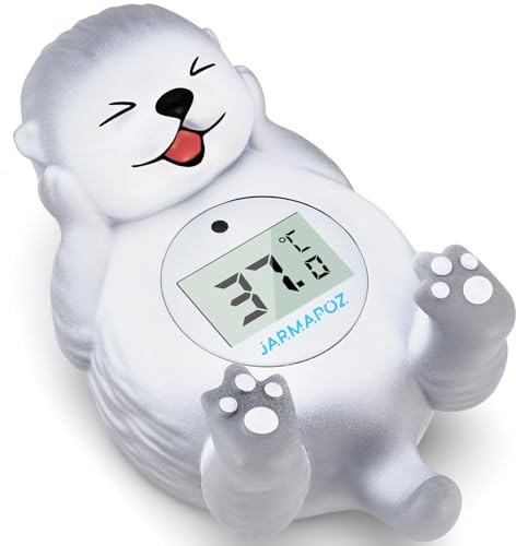 Thermomètre de bain pour bébé - Thermomètre à eau sûr et précis pour bébé - Mesures rapides en Fahrenheit et Celsius - Design flottant étanche pour le bain des nourrissons
