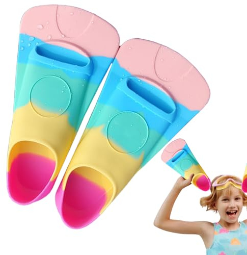 Pinne da nuoto per bambini - Pinne da allenamento in silicone alimentare accessorio professionale multiuso per allenamento di nuoto per piscina, spiaggia, laghi all'aperto