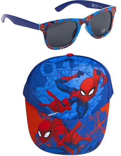 CERDÁ LIFE'S LITTLE MOMENTS Gorra y Gafas de Sol Marvel Set Infantil Original para Niñ@s Unisex - Gorra y Gafas Avengers Accesorios Verano Gafas Protección UV y Gorra Ajustable