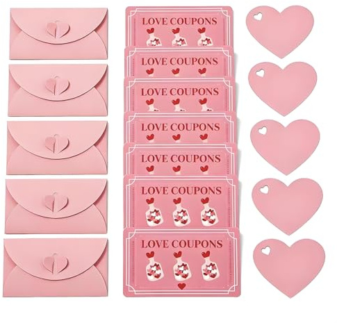 ZMaglorian Kit de 10 Tarjetas Rasca y Vales de Amor para Parejas - Cupones Regalo Personalizados para Organizar Juegos de Sorpresa o Enviar Mensajes Dulces en San Valentín, Aniversario