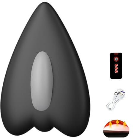 Electric Pelvic Floor Trainer Type-C Charging Portable Kegel Device Ergonomics Vibration Massage Exerciser for Women Men (Black, with Heating)