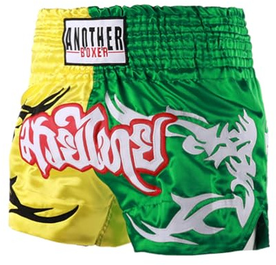 LDOZ Pantalones Cortos Muay Thai MMA Cross Training BJJ Boxing Fight Wear con cordón para Adultos y niños(Yellow,S)