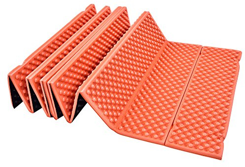 Wosume WosumeTapis De Camping en Mousse Extérieure Pliant De Plage Tapis De Sommeil Matelas Imperméable À l'eau(Orange)