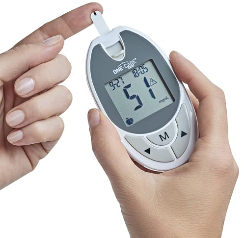 ONE-CARE PRO Glucose Meter, Blood Glucose Monitor for Diabetes Testing, Blood Sugar Monitor Device, Digital Glucometer for Home and Professional Use, Blood Sugar Testing Monitor