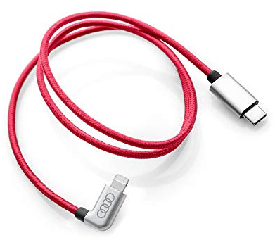 Audi 8S0051435K - Cavo di collegamento angolato, colore: Rosso