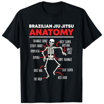 Brazilian Jiu Jitsu Anatomy Skeleton Funny Mix Martial Arts T-Shirt
