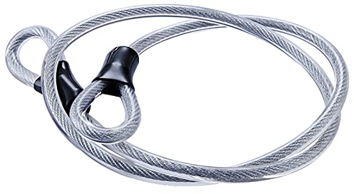 Diebstahlsicherung Sicherheitskabel Schlaufenkabel Verriegelungskabel Sicherheitskabel aus Stahl Transparent Drahtseils mit Ring Geflochtene Stahlseil Drahtseil Für Gartenmöbel Terrassenmöbel Fahrrad