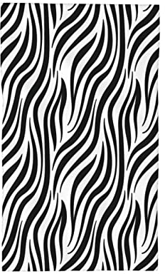 Handtuch mit Zebramuster, 40 x 70 cm, Mikrofaser, hautfreundlich, saugfähig, Handtücher für Bad, Strand, Schwimmbad und Outdoor