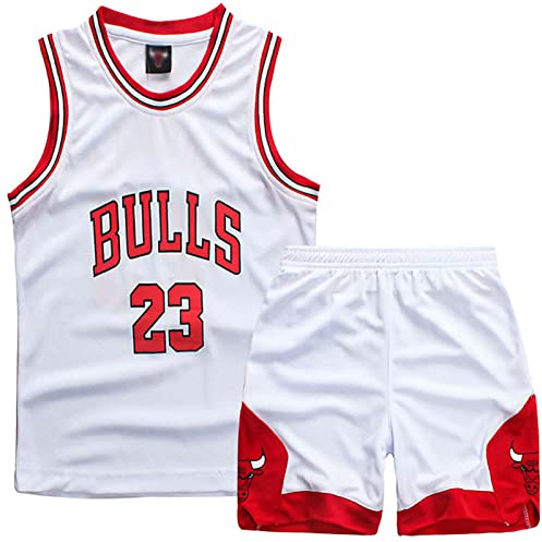 MEEHYRE Completo Basket Bambino, 2 Pezzi per Bambini Senza Maniche Maglia Completo Basket Bambino