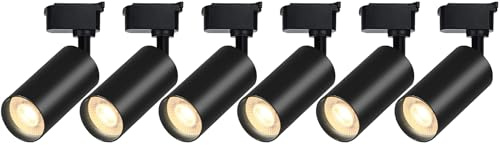 Bravsekai H Type LED Track Lighting Heads 6 Lights 3000K 20W
