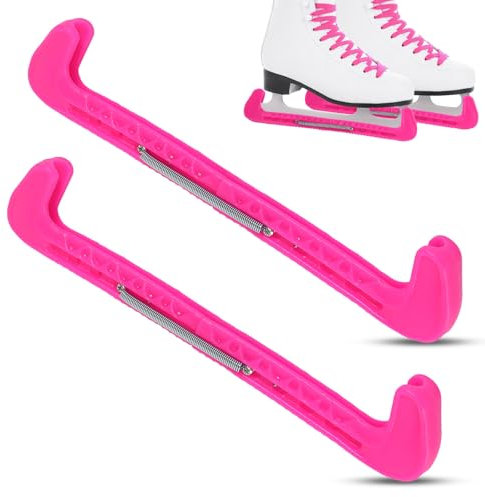 DELAESI Kufenschoner Schlittschuhe Kufenschoner Eiskunstlauf Verstellbarer Schlittschuhschutz mit Spring Schlittschuh Kufenschutz Eiskunstlauf Zubehör für die Meisten Schlittschuhgrößen