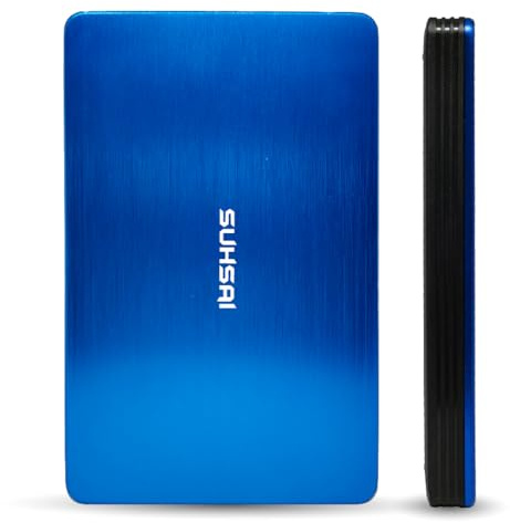SUHSAI Externe Festplatte 1TB USB 3.0 Tragbare Gaming-HDD mit 625 MB/s Lesegeschwindigkeit für Laptop, PC, Mac, Desktop, Xbox Series S/X, Datensicherung, Blau