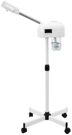 MEELRYD Vaporizador facial vertical, 750W Salon SPA Cuidado facial, Tanque de agua transparente independiente, Máquina de belleza hidratante para la limpieza, el cuidado de la piel