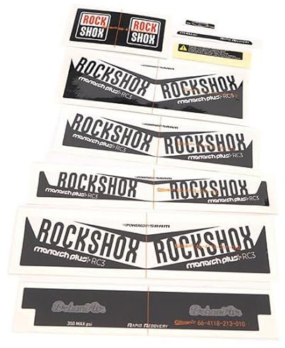 Rockshox Rock Shox Zubehör Decal KIT MN+ RC3/RC3 DB WHT/BLK Unisex Erwachsene, Schwarz, One Size