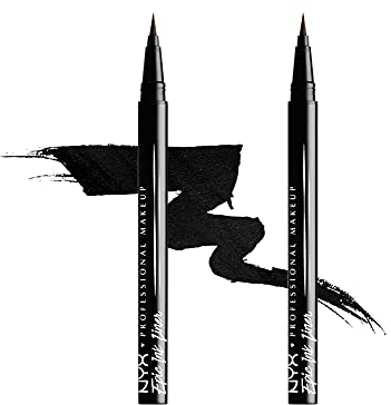 NYX Professional Makeup Epic Ink Eye Liner, Filzstift, Wasserfest, Vegane Formel, 2er Pack, Shade 01