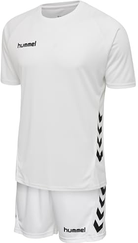 hummel Mens hmlPromo Shorts and T-shirt set, White, Medium