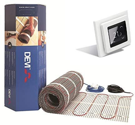 DEVI Devimat Dünnbettset Dünnbett Set mit Devireg Touch Fußbodenheizung DSVF150 (8m2)