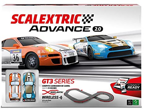 Scalextric - Circuito ADVANCE - Pista de Carreras Completa - 2 coches y 2 mandos 1:32 (GT3 Series)