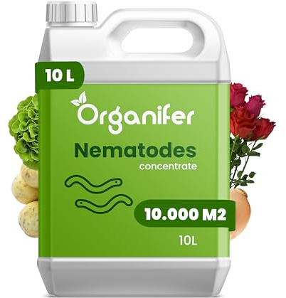 Nematod Koncentrat - 10 Liter Per 10 000 M2 - Produkt För Trädgårdsväxter - Koncentrat För Friska Växter - Trädgårdsvård - Grönsaksträdgård - Trädgårdsgödsel - Flytande Gödningsmedel - Organifer