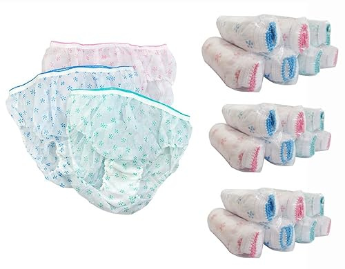 FLYUFO 21 Pezzi Mutandine a Rete Dopo Il Parto Mutandine a Rete Biancheria Intima USA e Getta Dopo Il Parto da Donna per Ospedale maternità Viaggi Vacanze per Slip Monouso, Viaggiare 3XL