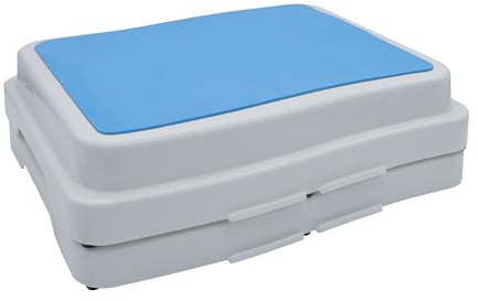 Pedana impilabile, bianco, 50 x 40 cm, set da 2 pezzi, antiscivolo, per il bagno, per la doccia, per la salita, per gli anziani e i bambini