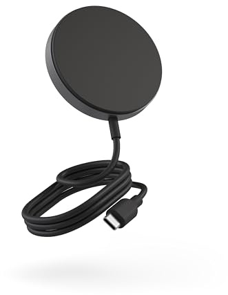 ZENS PRO 1 x Qi2 15W Magnetic Wireless Charger with USB-C Cable 1 m (MagSafe Compatible, 15 Watt Quick Charge, Ideal for Travel)