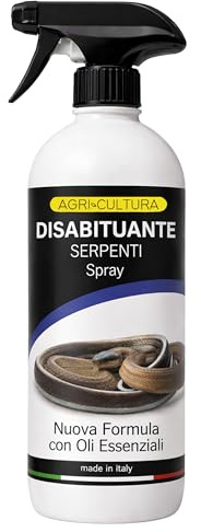 AGRI-CULTURA® | Repellente per Serpenti 1 L Spray Pronto Uso | Disabituante Serpenti Effetto Barriera Olfattiva per Allontanare Serpenti, Vipere Bisce e Rettili | Made in Italy.