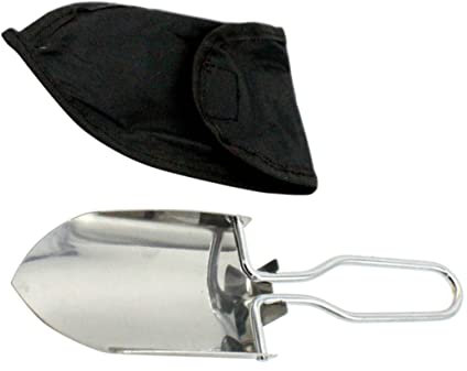 BESPORTBLE Pala Portátil Plegable para Jardinería De Acero Inoxidable con Bolsa De Almacenamiento Fácil De Transportar