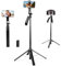 180cm Handy Stativ Ständer & Selfie Stick, Ausziehbar Stative Handy Einbeinstativ aus Aluminium mit Abnehmbarer Fernbedienung, Tripod Kompatibel mit iPhone Samsung & Android Smartphones (Y19)
