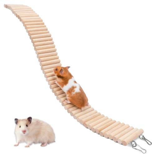Lytonix Hamster bro, 60 x 8 cm träbro för små djur