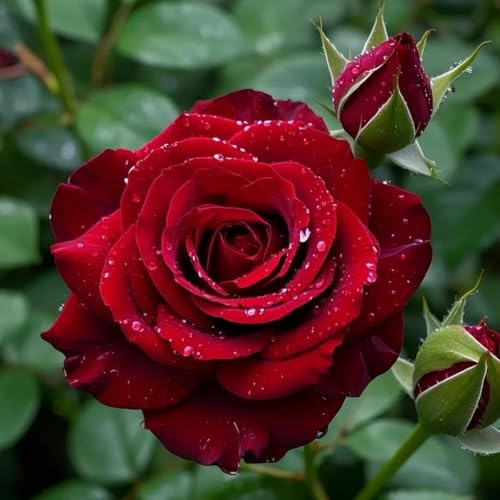 Duftende Hybride Strauchrosen(Rosenrhizom) - Winterhart und doppelfarbig-1Wurzel-D