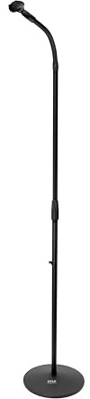 Pyle Support Microphone Universel – Support Microphone M-6, Adaptateur Standard USA, Réglable en Hauteur de 31,5 à 60, Monture Flexible Pivotante – Bouton de Serrage Robuste