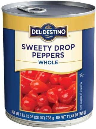 Del Destino Red Sweety Drop Miniature Peppers Tin, 28 Oz
