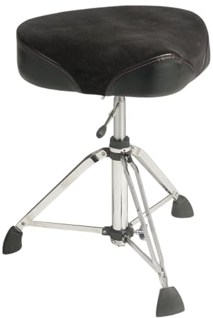 GIBRALTAR Taburete de Tambor, Taburete de Tambor Serie 9000 Moto Hydraulic Pro Series, 9808HM (Diámetro: 44cm, Base de Doble puntal, Ajuste de Altura hidráulico, pies de Goma 'Super Foot')