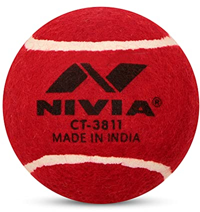 Nivia Schwerer Tennisball, Cricketball, 12 Stück, Rot