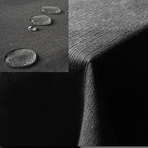 JEMIDI Nappe de Table - Nappe carré 160 x 160 cm en Polyester - Protection Lavable pour Cuisine Jardin Restaurant - Aspect Lin Anthracite