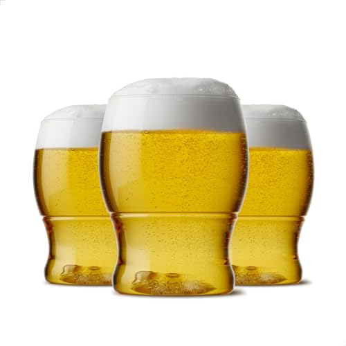 TOSSWARE POP - Juego de 48 vasos de cerveza de plástico reciclables, irrompibles y transparentes