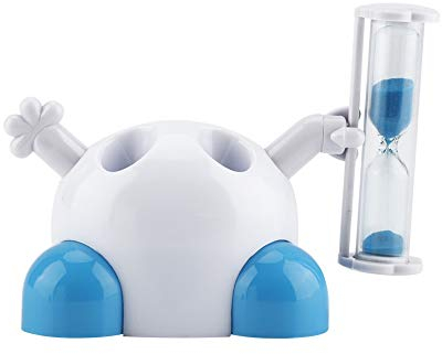 Soporte para Cepillo de Dientes, dispensador de Pasta de Dientes, Reloj de 3 Minutos Temporizador de Reloj de para Cepillado de Dientes de Animales de Dibujos Animados Lindo para