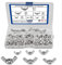 BGTXINGI 105Pcs 6 Kinds 304 Stainless Steel Wing Nuts M3 M4 M5 M6 M8 M10 Butterfly Wing Nuts Anti-Slip Anti-Loose Assortment Kit