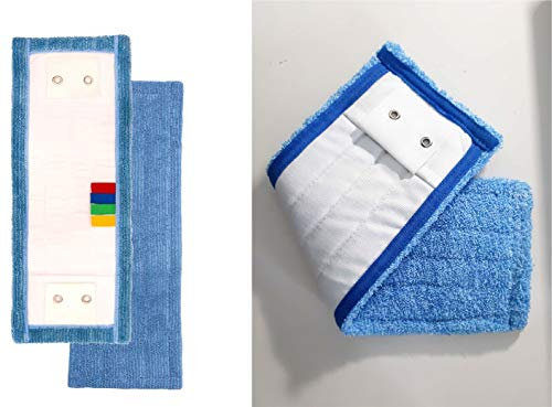 Stever pro Frange microfibre Duo 40 cm (languette à oeillet et poche) qualité professionnelle - 400 lavages en machine - grande absorption pour support à plat à poche ou à languette (2)