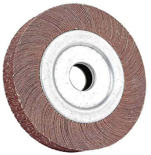 Roue Abrasifs à Lamelle, Roue de Ponçage à Lamelles à Clapet Non Montée en oxyde d’Aluminium pour Meuleuse d’établi, 180 Grain